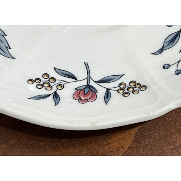 Set Of 6 Wedgwood Williamsburg Potpourri Saucers For Footed Cups 5-3/4" *FLAWED - Picture 4 of 15